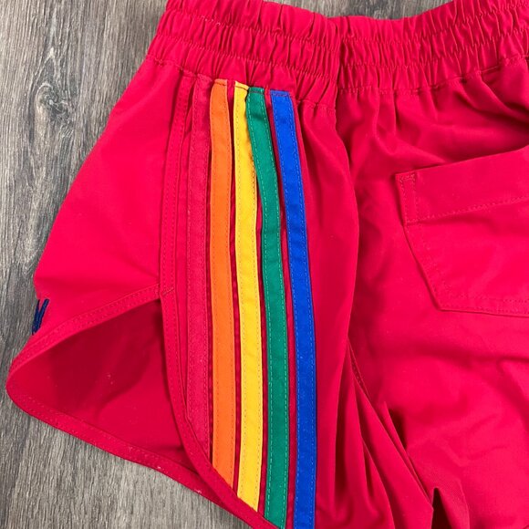 Aviator Nation 5 Stripe Red Flex Board Shorts Sz XS - Picture 9 of 9